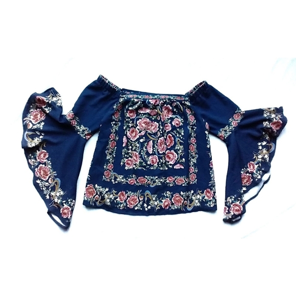 Blue Rain Blouse Size S - Picture 3 of 9